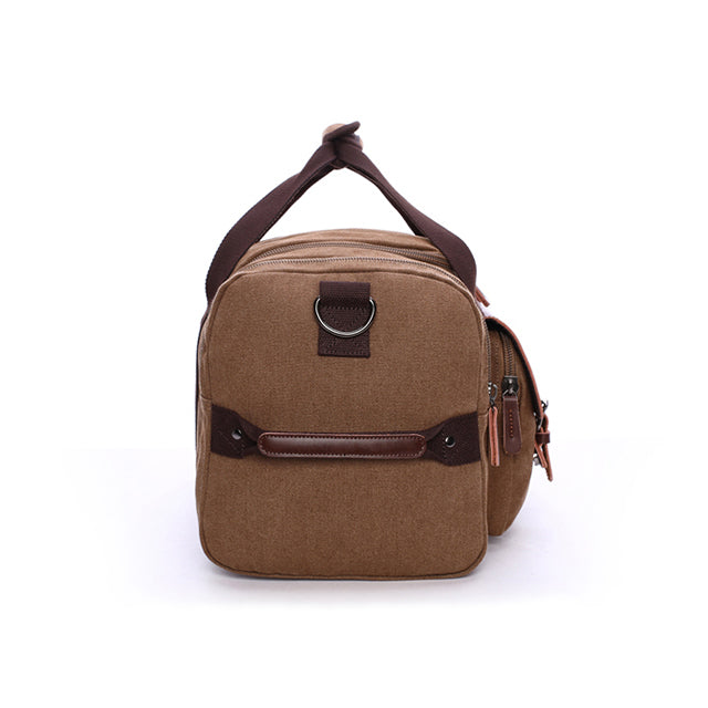 Spacious Leather & Canvas Carryall Duffel for Travel, Work & Weekend Getaways – Water-Resistant with Premium Scratch-Proof Finish