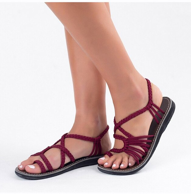 Women's Slip-On Flat Sandals with Cushioned Footbed for Summer Walking & Vacation Wear