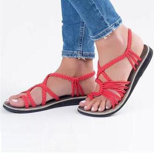 Women's Slip-On Flat Sandals with Cushioned Footbed for Summer Walking & Vacation Wear