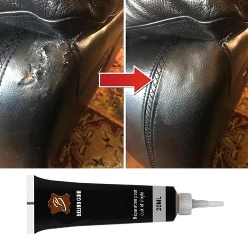 Vinyl & Genuine Hide Patch Compound – Quick-Dry Applicator for Seats, Couches, Jackets & Car Interiors – Works on All Upholstery Types – 7