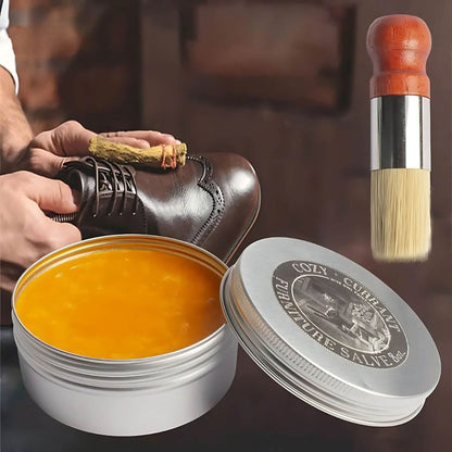 Nourishing Conditioner for Genuine Leather Furniture Seats Bags Shoes Jackets Clear Formula with Sponge Applicator