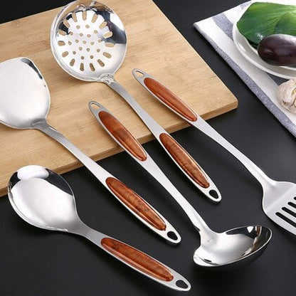 Kitchen Utensil Set, Stainless Steel Cooking Utensils Set with Ergonomic Handles, Kitchen Tools and Tongs for Cooking