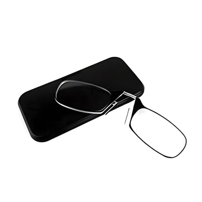 Clip-On Nose Reading Glasses for Men & Women – Compact Frameless Reader Specs with Flexible Bridge, Wallet-Friendly Magnifying Eyewear for
