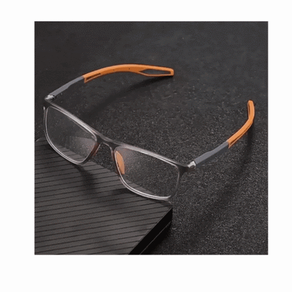 Progressive Reading Glasses with Multifocal Transition Lenses for Men & Women | Lightweight Polycarbonate Frame | Clear Near & Far Vision