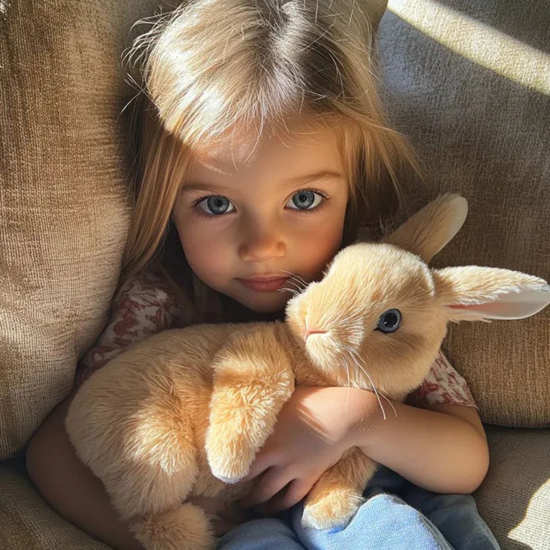 Animated Plush Bunny Toy with Hopping Motion and Floppy Ears for Kids Nursery Bedroom Decor Cuddly Companion Gift