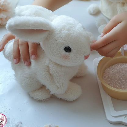 Animated Plush Bunny Toy with Hopping Motion and Floppy Ears for Kids Nursery Bedroom Decor Cuddly Companion Gift