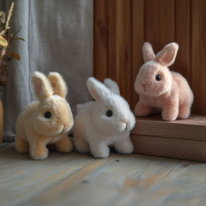 Animated Plush Bunny Toy with Hopping Motion and Floppy Ears for Kids Nursery Bedroom Decor Cuddly Companion Gift