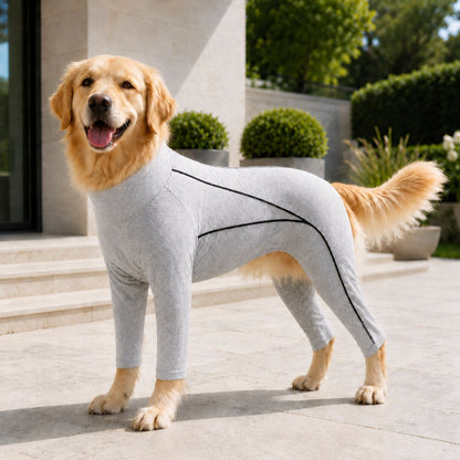 Ortekor Four-Leg Full-Body Dog Jumpsuit for Home & Outdoor Wear – Helps Contain Loose Fur & Everyday Dirt