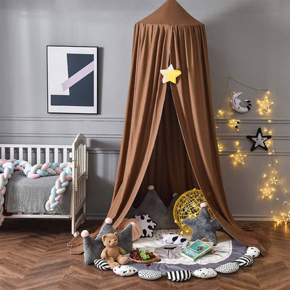 Kids Bed Tent Canopy Light Blocking Play Curtain for Girls Boys Crib Nursery Princess Dome Netting Drape with Hanging Hook 98 Inch Tall