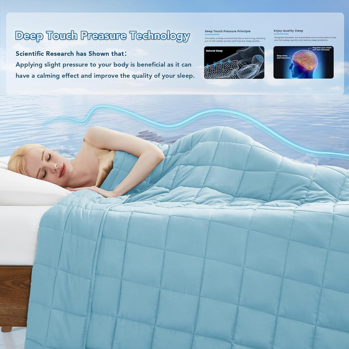Cozy Comfort | Weighted Blanket with Cooling Microfiber | All-Season Softness for Ultimate Relaxation