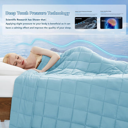Cozy Comfort | Weighted Blanket with Cooling Microfiber | All-Season Softness for Ultimate Relaxation