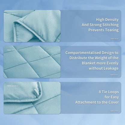 Cozy Comfort | Weighted Blanket with Cooling Microfiber | All-Season Softness for Ultimate Relaxation