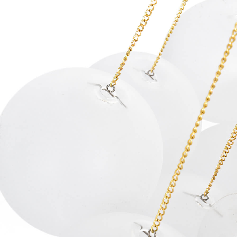 Matte Opal Globe Chandelier with Multiple Spheres – 3-Light Modern Ceiling Fixture for Dining Room & Living Room