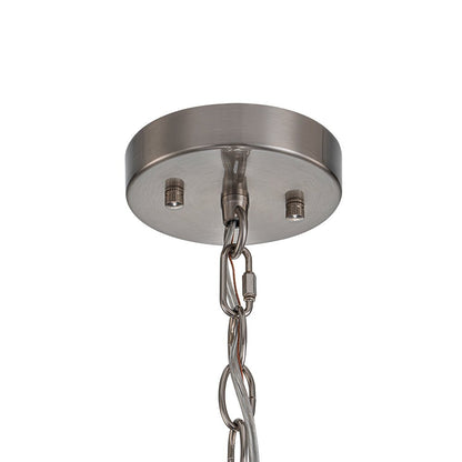 Single-Light Cylinder Glass Pendant with Metal Frame for Kitchen Island & Dining Room