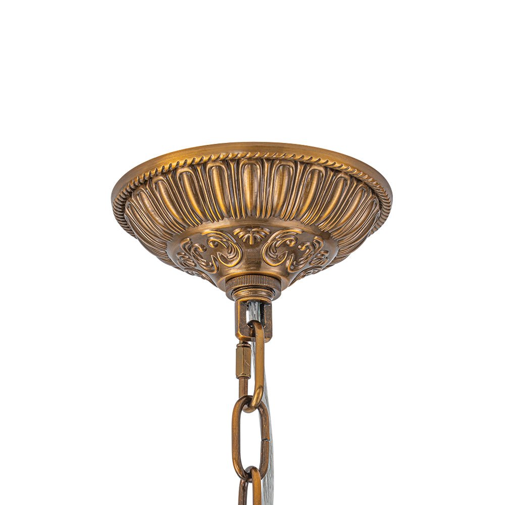 Spherical Crystal Chandelier with Aged Brass Frame – Hardwired Ceiling Fixture for Dining Room & Entryway