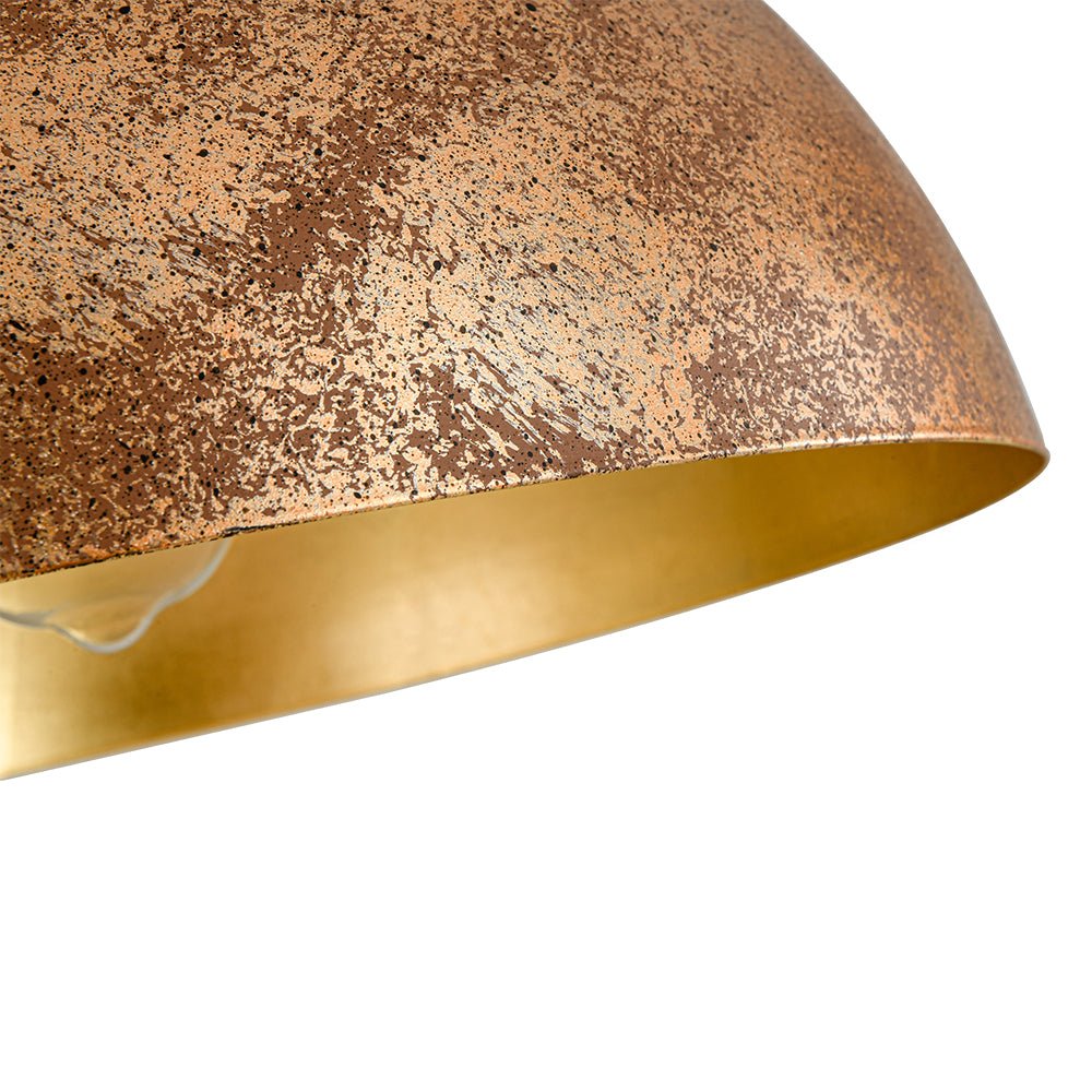 Statement Bowl Pendant Ceiling Light with Gold Interior – Adjustable Cable & Dimmable for Kitchen Island, Dining