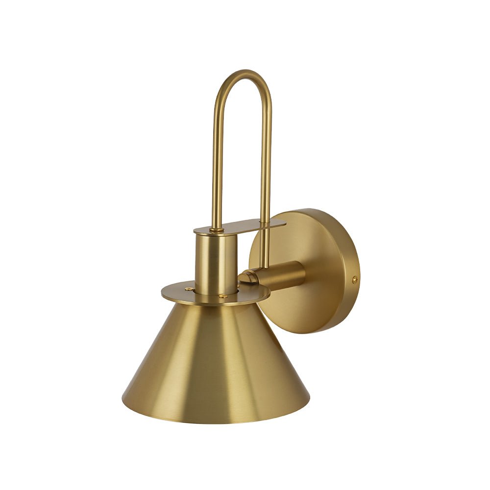 Adjustable Gooseneck Reading Sconce Metal Cone Shade Wall Light for Bedroom Hallway Nightstand Modern Mid-Century Bedside Downlight
