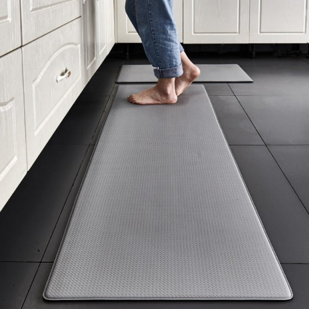 Anti-Fatigue Kitchen Floor Mat - Non-Slip Cushioned Standing Mat for Cooking - Wipe-Clean PVC Runner Rug - 5 Sizes - Red, Green, Black