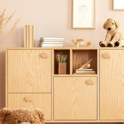 Animal-Shaped Wood Peg Rack for Kids' Rooms — Self-Stick or Screw-Mount Entryway Organizer, Nursery Decor Hanger for Coats, Backpacks & Acce