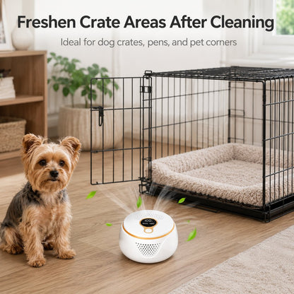 Ortekor Rechargeable Ozone Pet Odor Deodorizer for Litter Box & Empty Crate Areas – USB-C Odor Treatment Device for Unoccupied Small Spaces