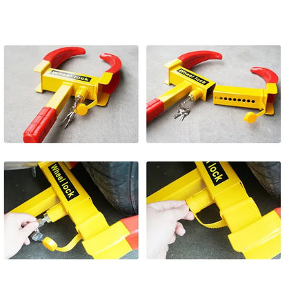 Heavy-Duty Tire Boot Lock for Cars, Trucks, Trailers & More – Adjustable Up to 11 In Width – Rust-Resistant Steel with Scratch-Free Coating