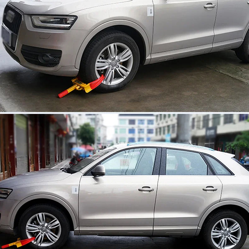 Heavy-Duty Tire Boot Lock for Cars, Trucks, Trailers & More – Adjustable Up to 11 In Width – Rust-Resistant Steel with Scratch-Free Coating