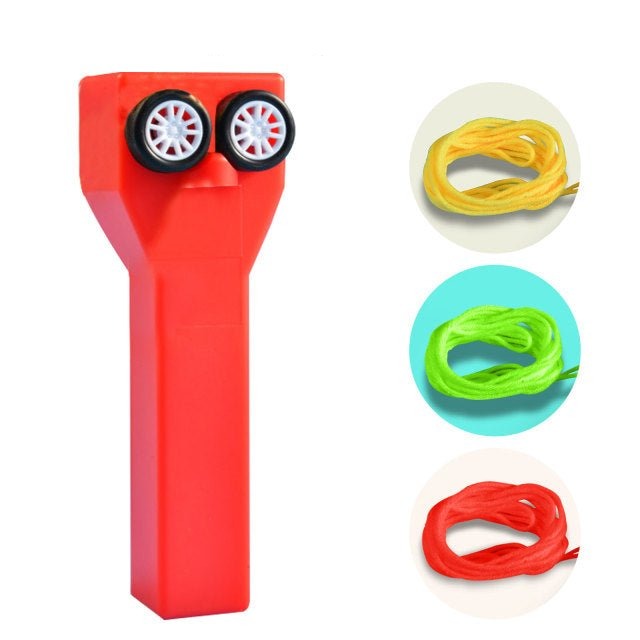 Handheld String Spinner Toy Fidget Gadget Loop Launcher Rechargeable Physics Game for Kids Adults Desktop Party