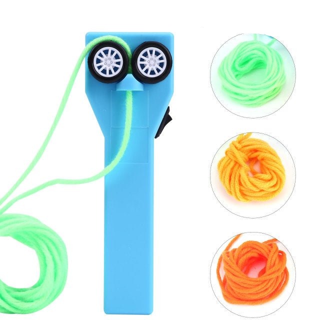 Handheld String Spinner Toy Fidget Gadget Loop Launcher Rechargeable Physics Game for Kids Adults Desktop Party