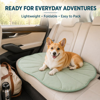 Ortekor Lotus Leaf Cooling Pet Mat for Floors, Sofas, Crates & Car Seats - Reversible Washable Comfort for Warm Days