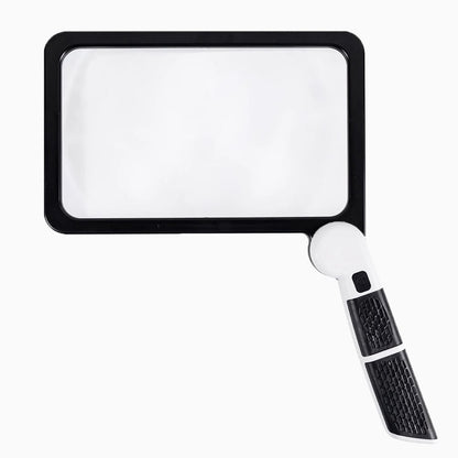 Illuminated Full-Page Magnifier with Adjustable LED Lights for Reading Books, Newspapers & Fine Print | Folding Design with 5X Magnification
