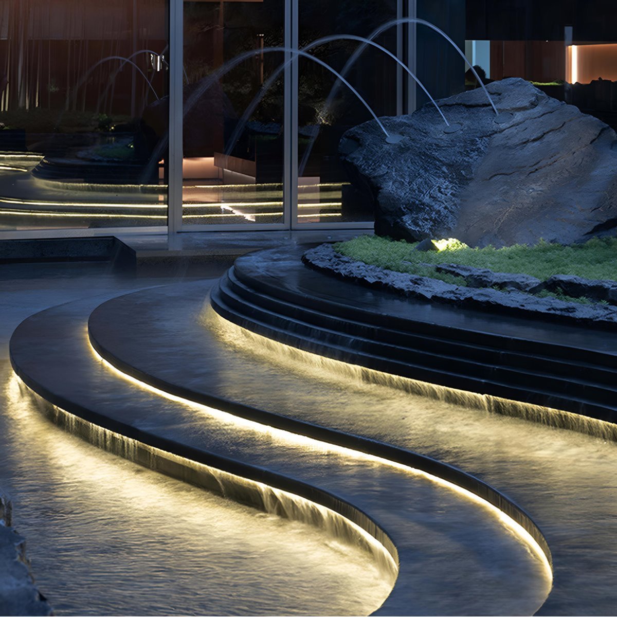 Flexible Silicone Strip Light 24V Warm White Waterproof for Outdoor Steps Walkways Pool Deck Landscape Garden Accent Recessed Path Stairway