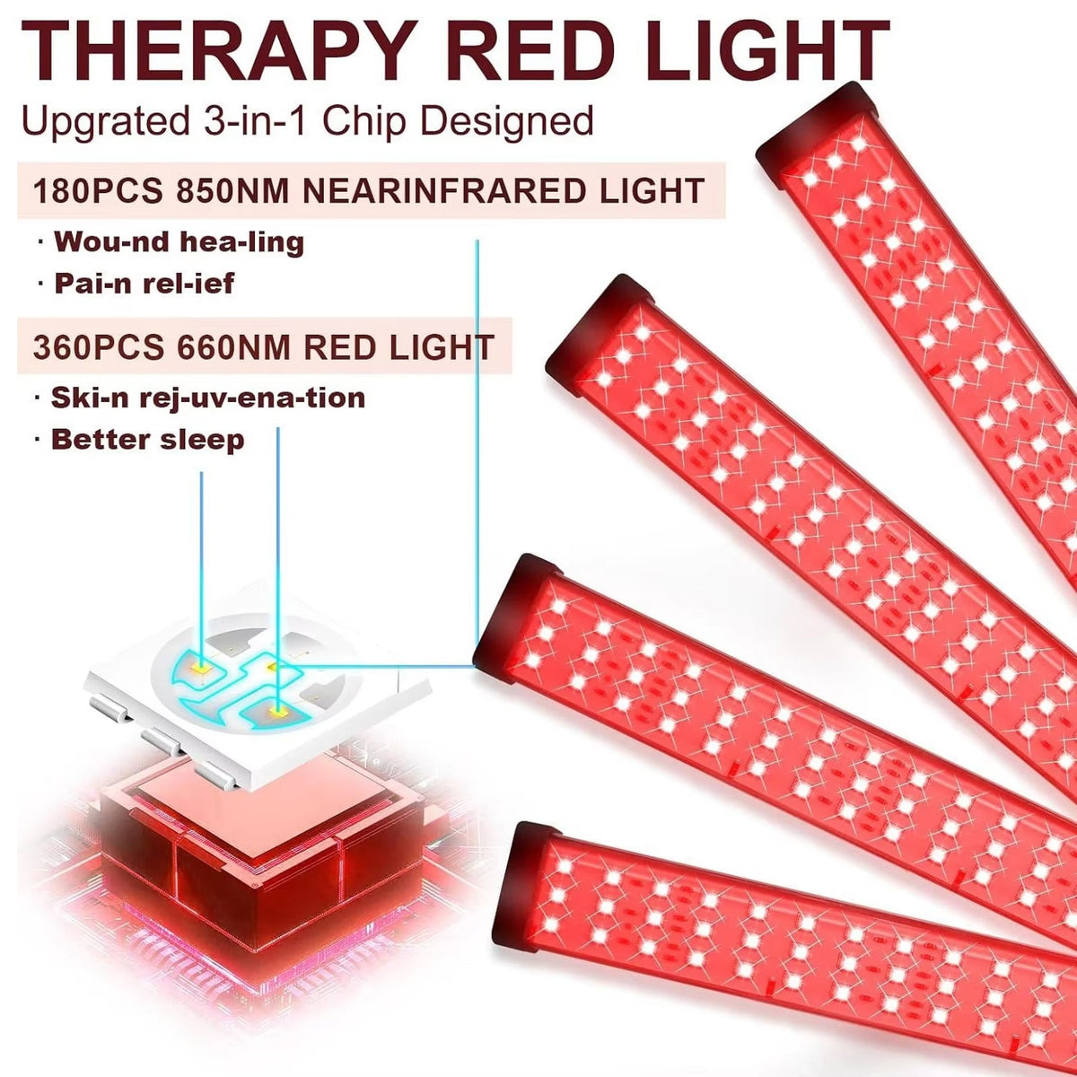 Infrared Therapy Floor Lamp with Dual Wavelength Technology for Pain Relief & Skin Rejuvenation