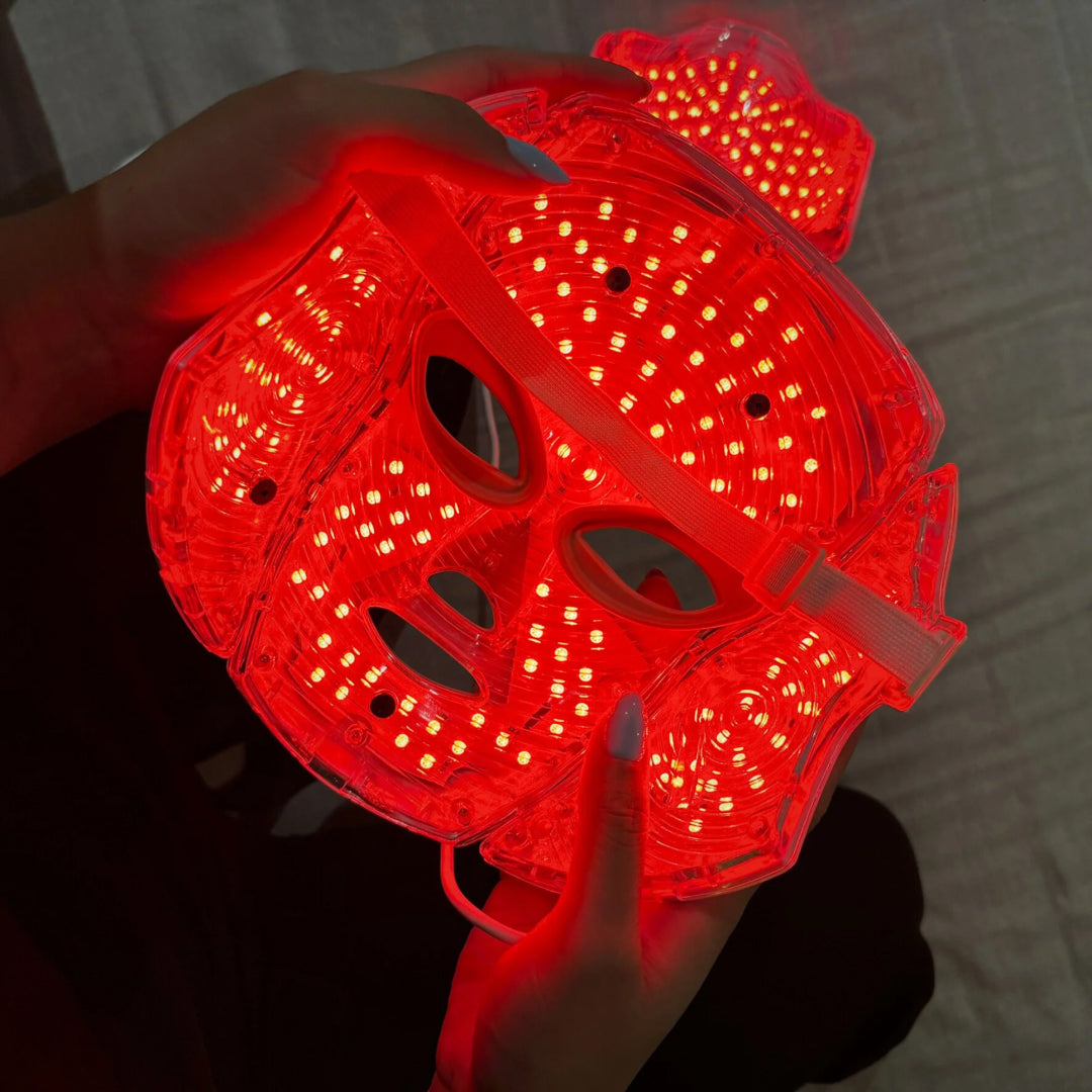 LED Light Therapy Face Mask for Anti-Aging, Acne & Skin Rejuvenation – Professional Multi-Color Photon Treatment System with Remote