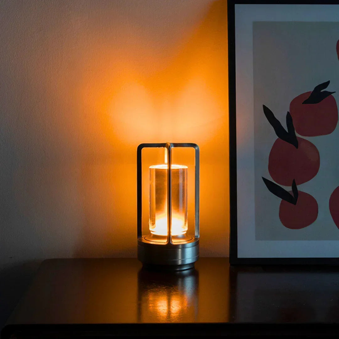 Rechargeable Crystal Table Lamp with Touch Dimmer & 3 Light Modes for Bedroom Office Dining Room | Portable LED Accent Light
