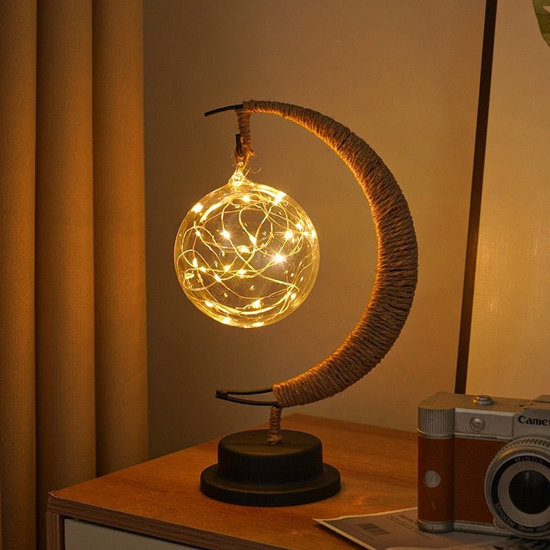 LED Moon Lamp Battery Operated 11 Inch Decorative Night Light for Bedrooms Desks Nightstands Portable Cordless Lunar Glow Accent Lighting