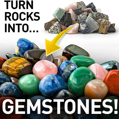 GemMaster | Rock Tumbler Kit with Quiet Operation & Leak-Proof Design | Ideal for Beginners & Educational Fun