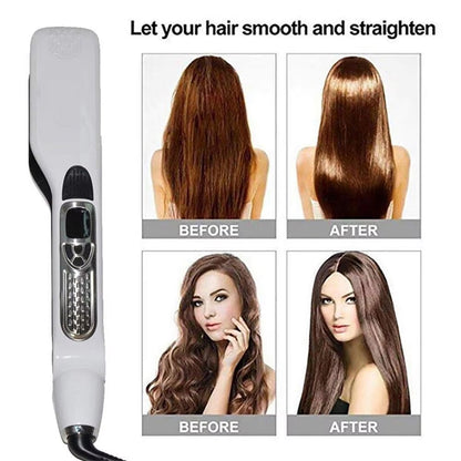 Ceramic Steam Hair Iron with Digital Display & Moisture Control for Silky Results