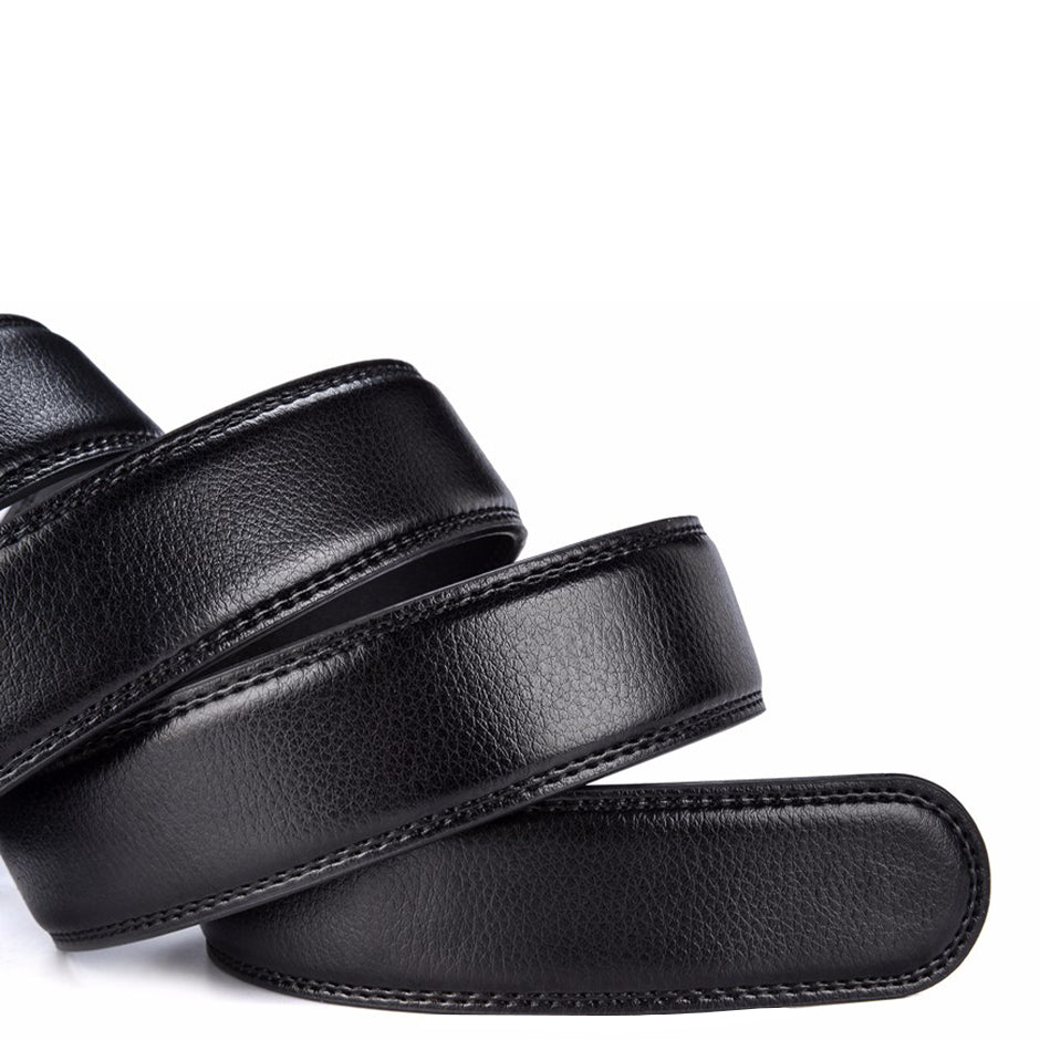 Genuine Cowhide Leather Belt for Men with Waterproof Finish & Scratch-Resistant Coating – Timeless Dress Accessory for Jeans or Slacks