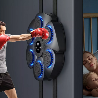 Interactive Rhythm Boxing Trainer with Light-Up Targets & Music Sync for Home Workouts, Cardio & Strength Training