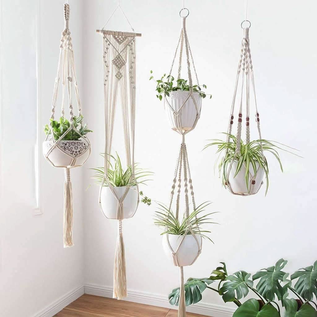 HANGBELLE – Hanging Basket Set of 4 for Charming Interior Decor
