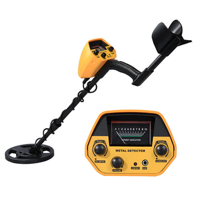 Handheld Treasure Finder with Waterproof Coil & Adjustable Shaft for Gold Silver Coins Jewelry Beach Hunting