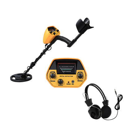 Handheld Treasure Finder with Waterproof Coil & Adjustable Shaft for Gold Silver Coins Jewelry Beach Hunting