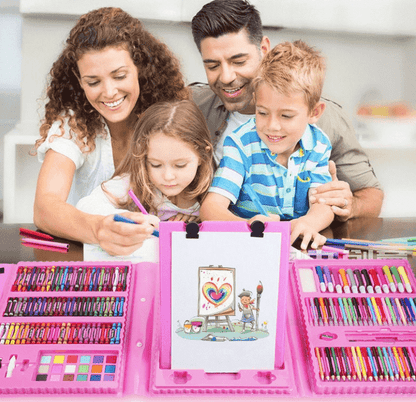208-Piece Kids Art Supply Set with Crayons Markers Colored Pencils for Drawing Coloring Creative Play Boys Girls