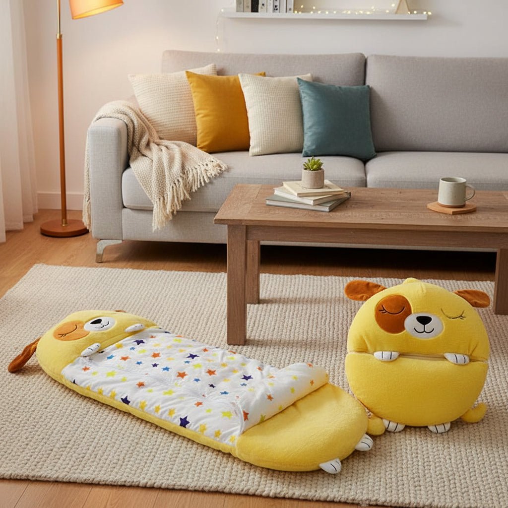 Magical Cuddle | 2-in-1 Cuddle Toy Sleeping Bag with Soft Plush Material | Perfect for Sleepovers and Travel