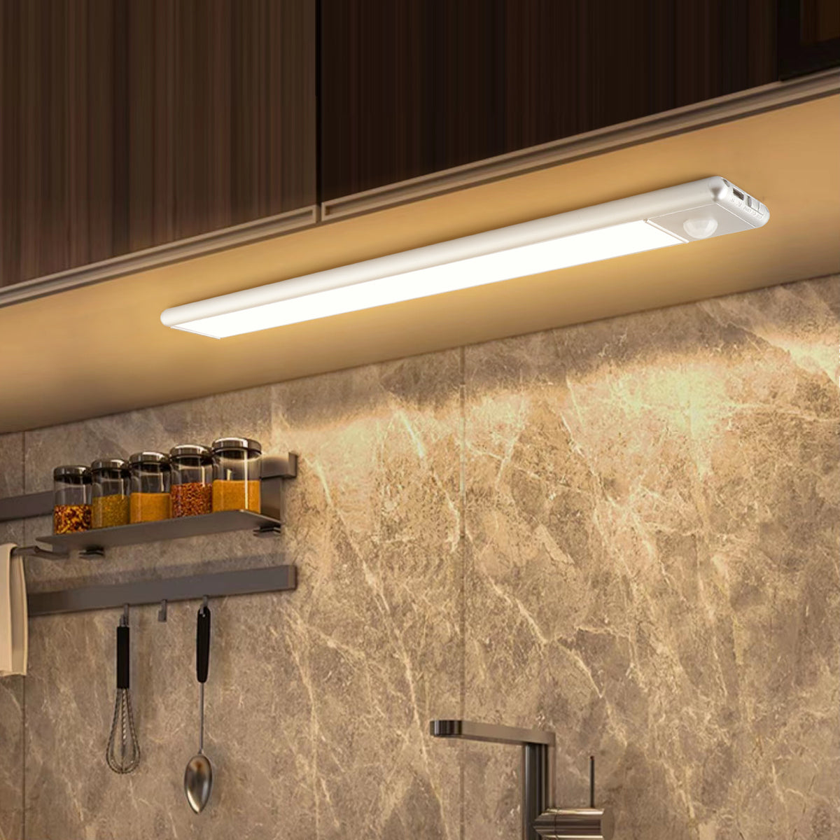 Motion Sensor LED Light Bar with Magnetic Mount for Closets, Hallways & Stairs – 3 Sizes, USB Rechargeable