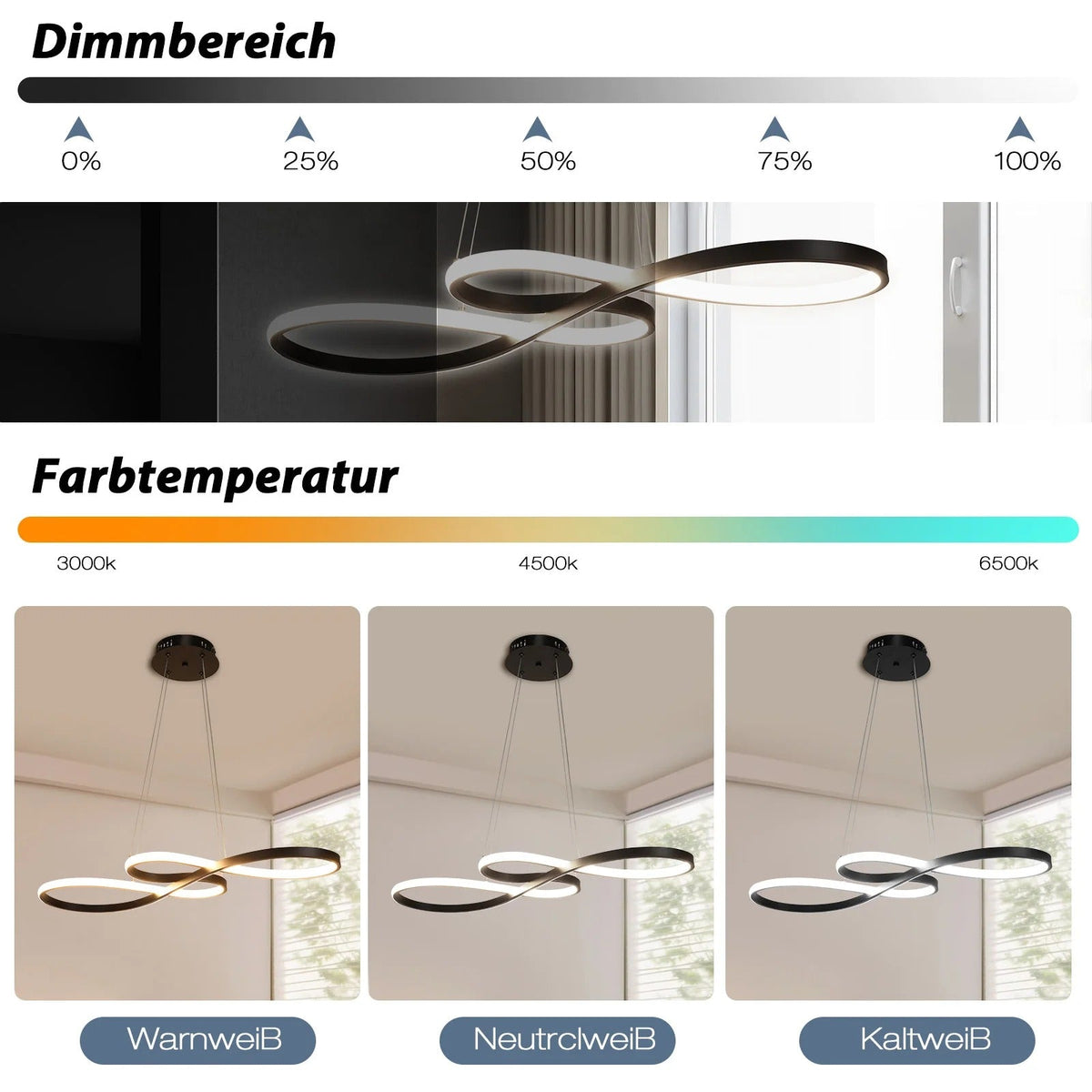 Adjustable Ring Ceiling Light with Remote Dimmable LED 37 in Gold for Dining Room Kitchen Island Modern Hanging Fixture 3-Color Temperature