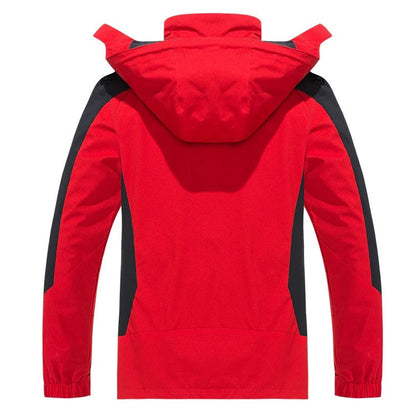 Men's Waterproof Windproof Hiking Jacket with Hood for Outdoor Adventures, Camping, Trekking & Running