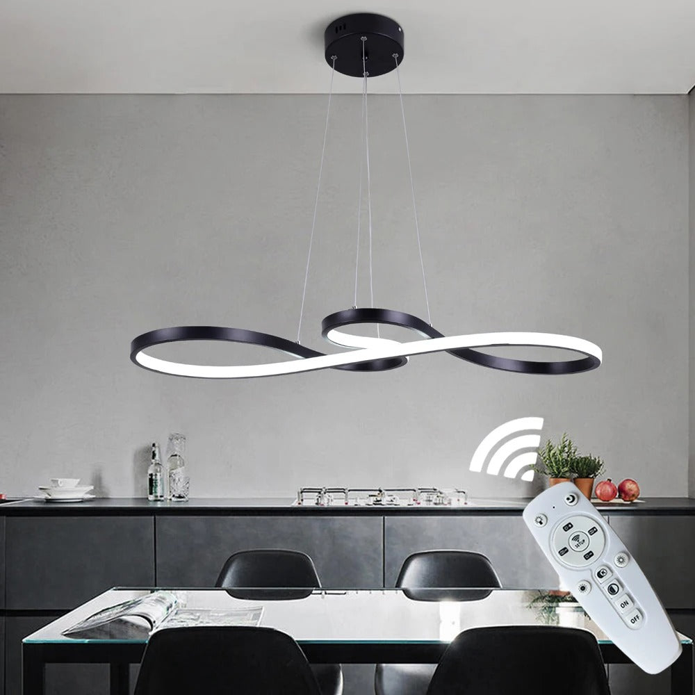 Adjustable Ring Ceiling Light with Remote Dimmable LED 37 in Gold for Dining Room Kitchen Island Modern Hanging Fixture 3-Color Temperature