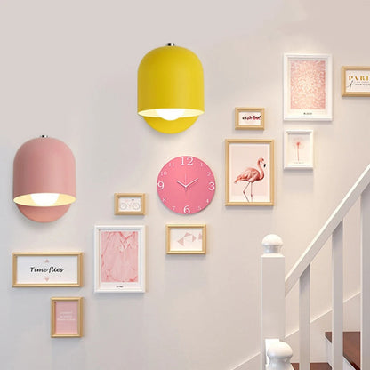 Compact Glass Shade Sconce Light 6.7 Inches Iron Flush-Mount Fixture Bedside Hallway Ambient Lighting Wall or Ceiling Mount Modern Minimalis