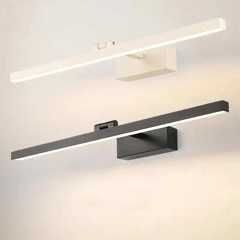 LED Vanity Light for Bathroom Mirror 43 in Waterproof Wall-Mount Fixture Black Aluminum for Modern Wash Station Makeup Area Over-Mirror Ligh